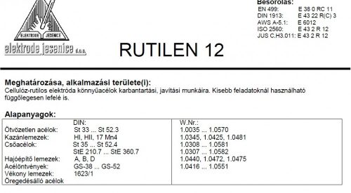 Elektróda Rutilen 12 3.25 mm