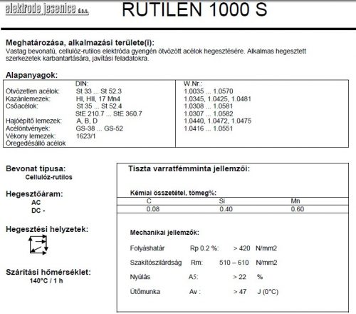 Elektróda Rutilen 1000 S 5.00 mm