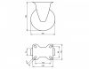 Kerék fix 400kg PA csapágyas 160 31775