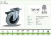 Kerék önbeálló talpas műanyag felnis fékezhető 125 szürke 39425