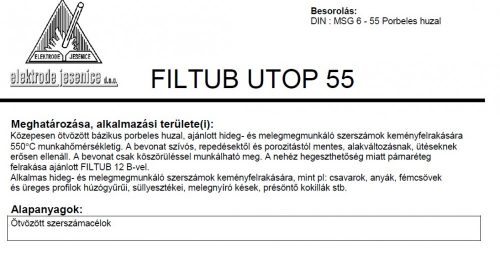 FILTUB UTUP 55 1.2 mm huzal