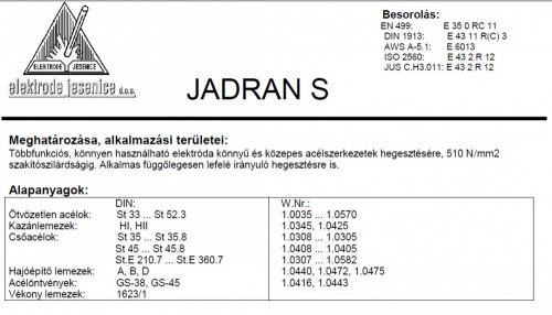 Elektróda Jadran 5.0 mm