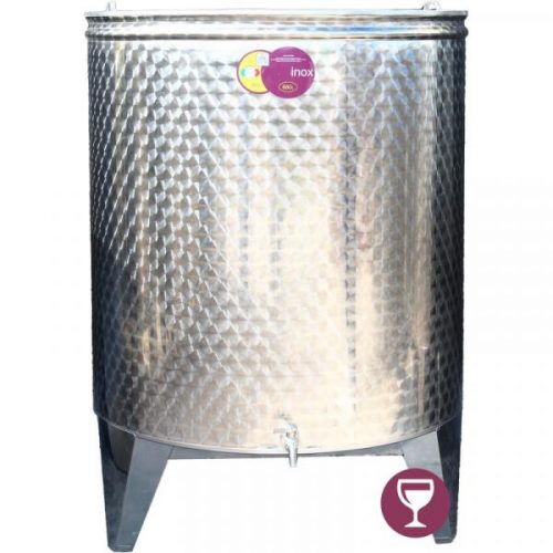 Bortartály Panka inox 620L 3 csap, kúpos fenék