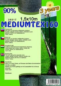 Árnyékoló háló Mediumtex 1.5x10m zöld 90% 28517