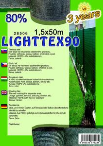 Árnyékoló háló Lighttex 1.5x50m zöld 80% 28506